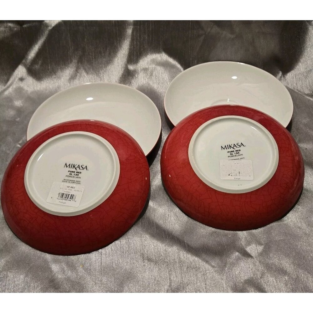 4 Mikasa 7" Small Red Plates